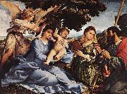 Lorenzo Lotto Madonna and Child with Saints and an Angel oil painting reproduction